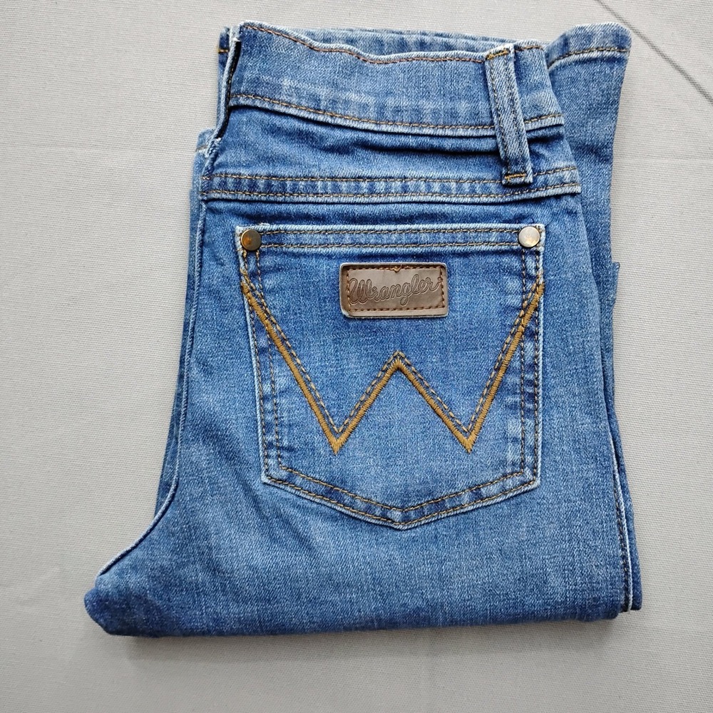 Wrangler Retro Relaxed Bootcut Jeans‎ Kids Size 12 Slim Denim Adjustable